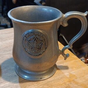 American Revolution Pewter Mug with Bicentennial Emblem